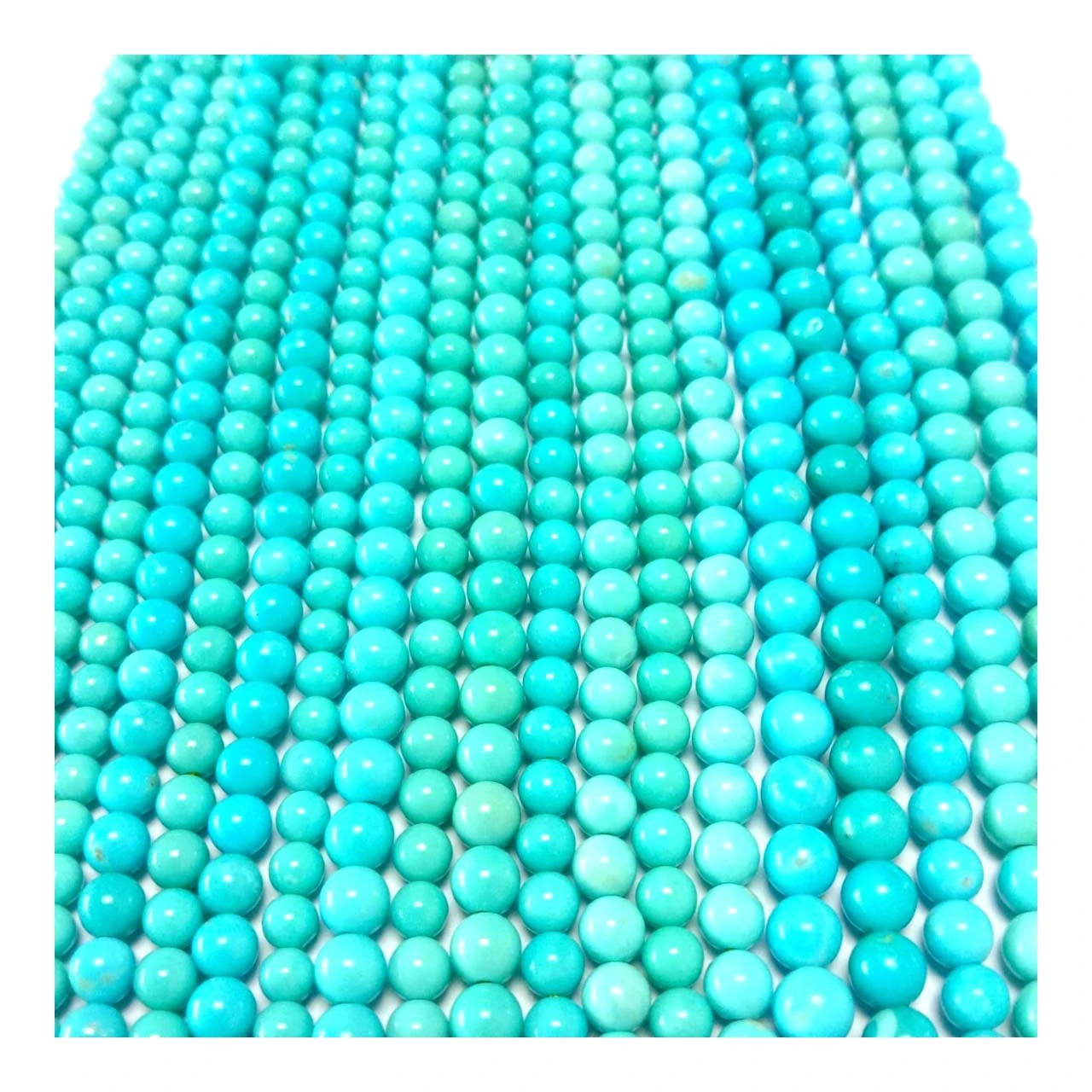 Turkuaz Gemstone Mavi Muncuqlar 16 düym Tam Strand 3mm Kraliça Dəyirmi Boş Firuzəyi Muncuqlar Daşlar 1