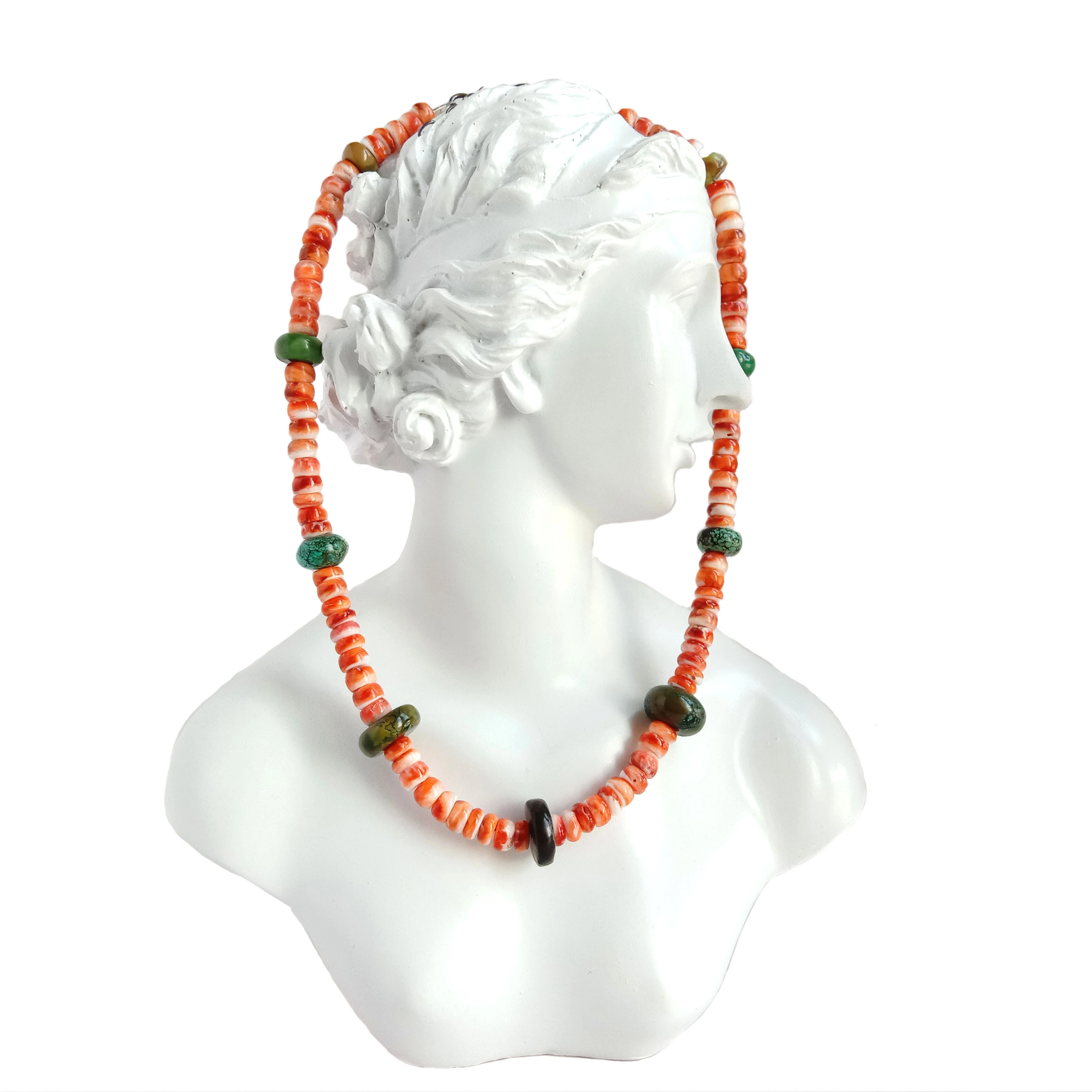 ខ្សែក Turquoise និង spiny ធម្មជាតិ ខ្សែក turquoise bead អំណោយសម្រាប់ស្ត្រី 1