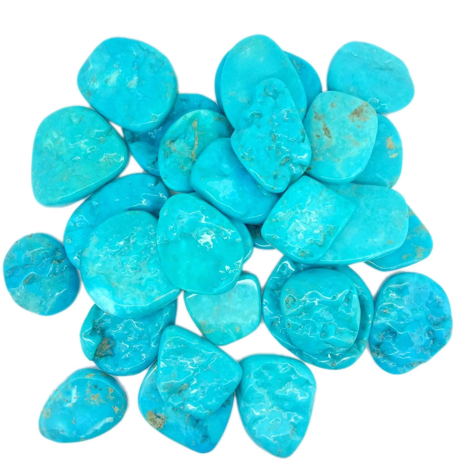Natural blue turquoise cabochon mix shape 1