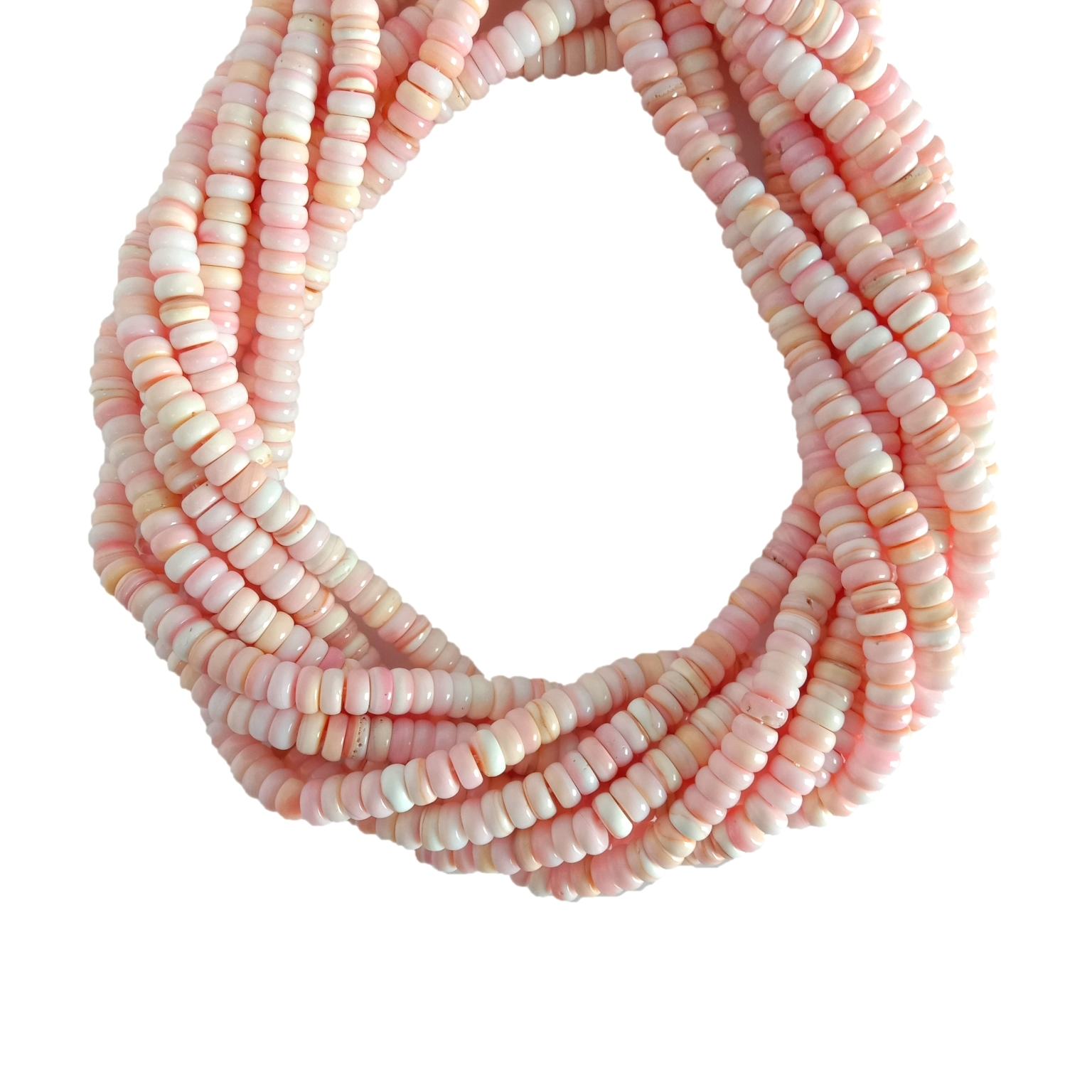 pink sea shell 100% Natural pink Princess Shell Rondelles Natural SHELL bead ផ្គត់ផ្គង់សម្រាប់ធ្វើគ្រឿងអលង្ការ 1