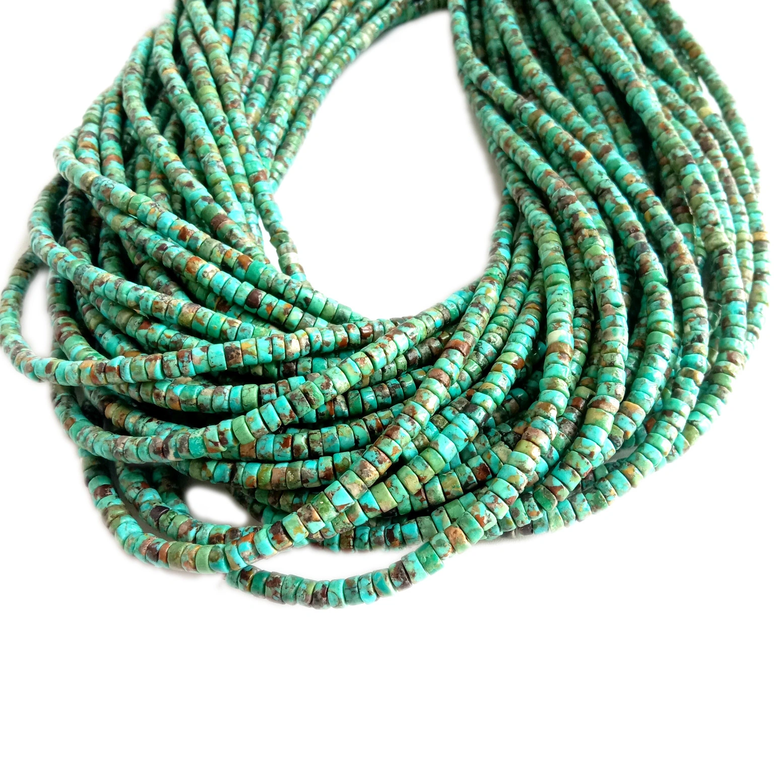 Mauriuri 5mm Turquoise heishi Beads Gemstone Beads DIY Jewelry Making Tahei 1