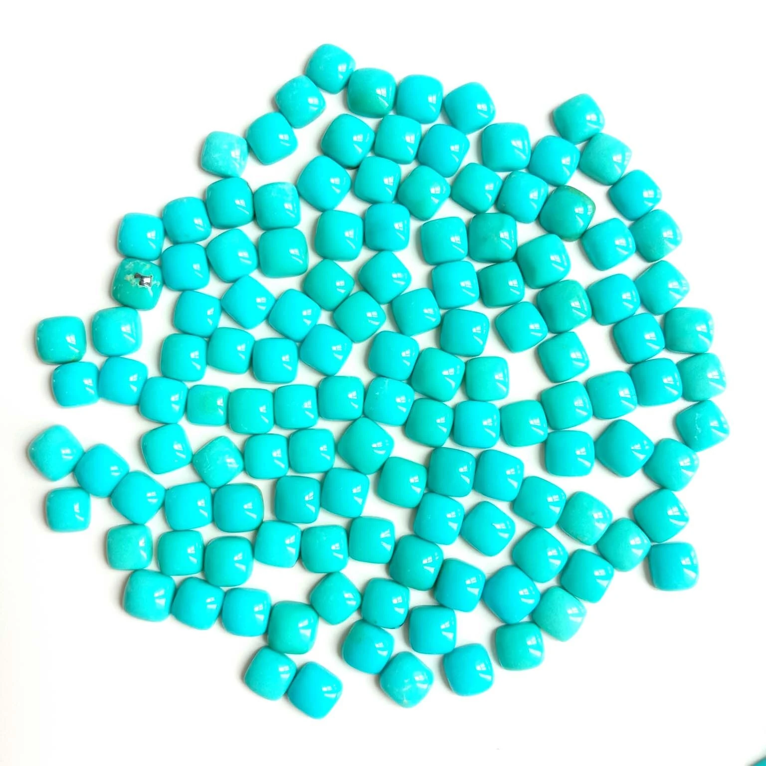 Turquoise Cabochon blue 6X6mm Gemstone Natural Precious Turquoise 1