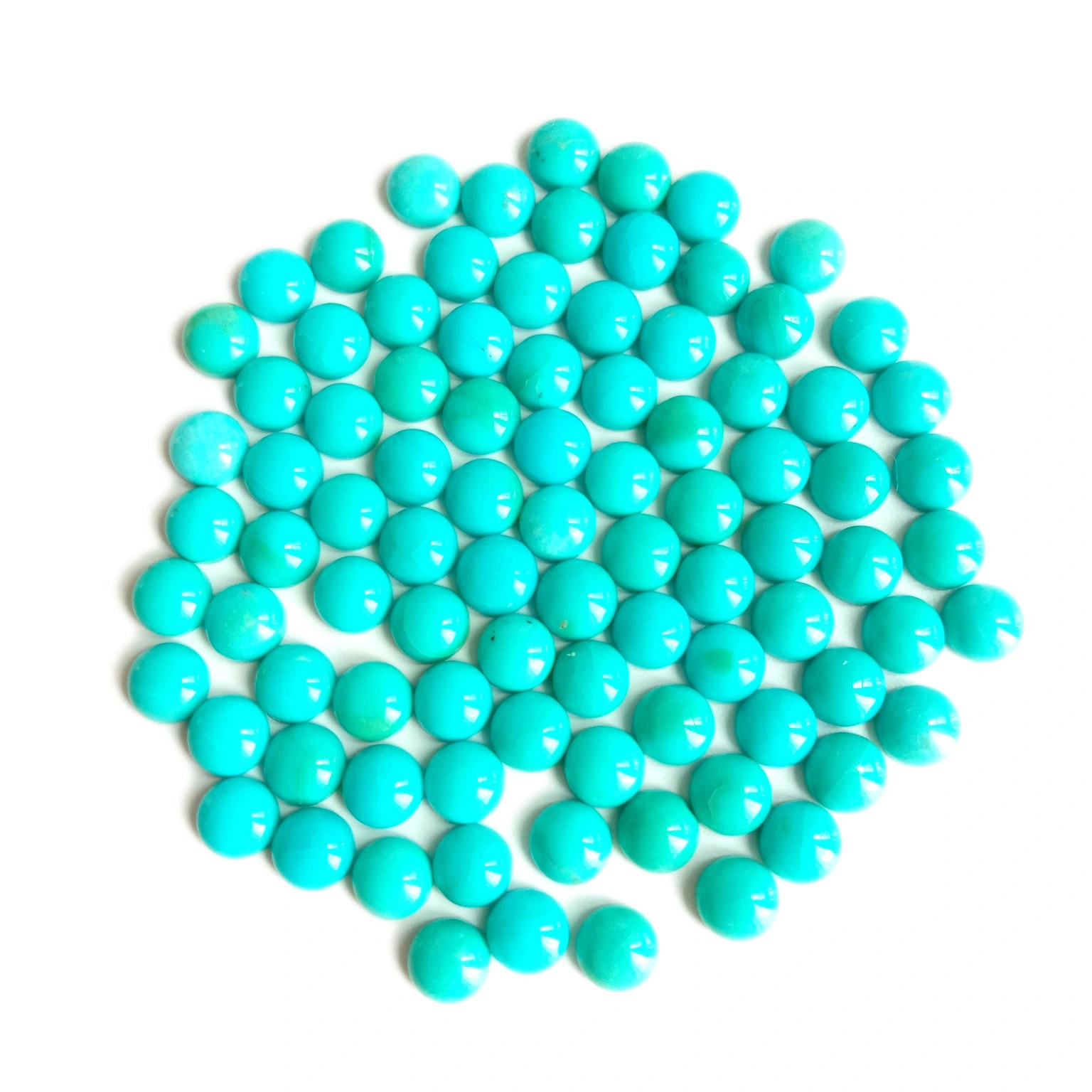 Natural Turquoise Cabochon 8mm blue Loose Gemstones jewelry Turquoise oval 1