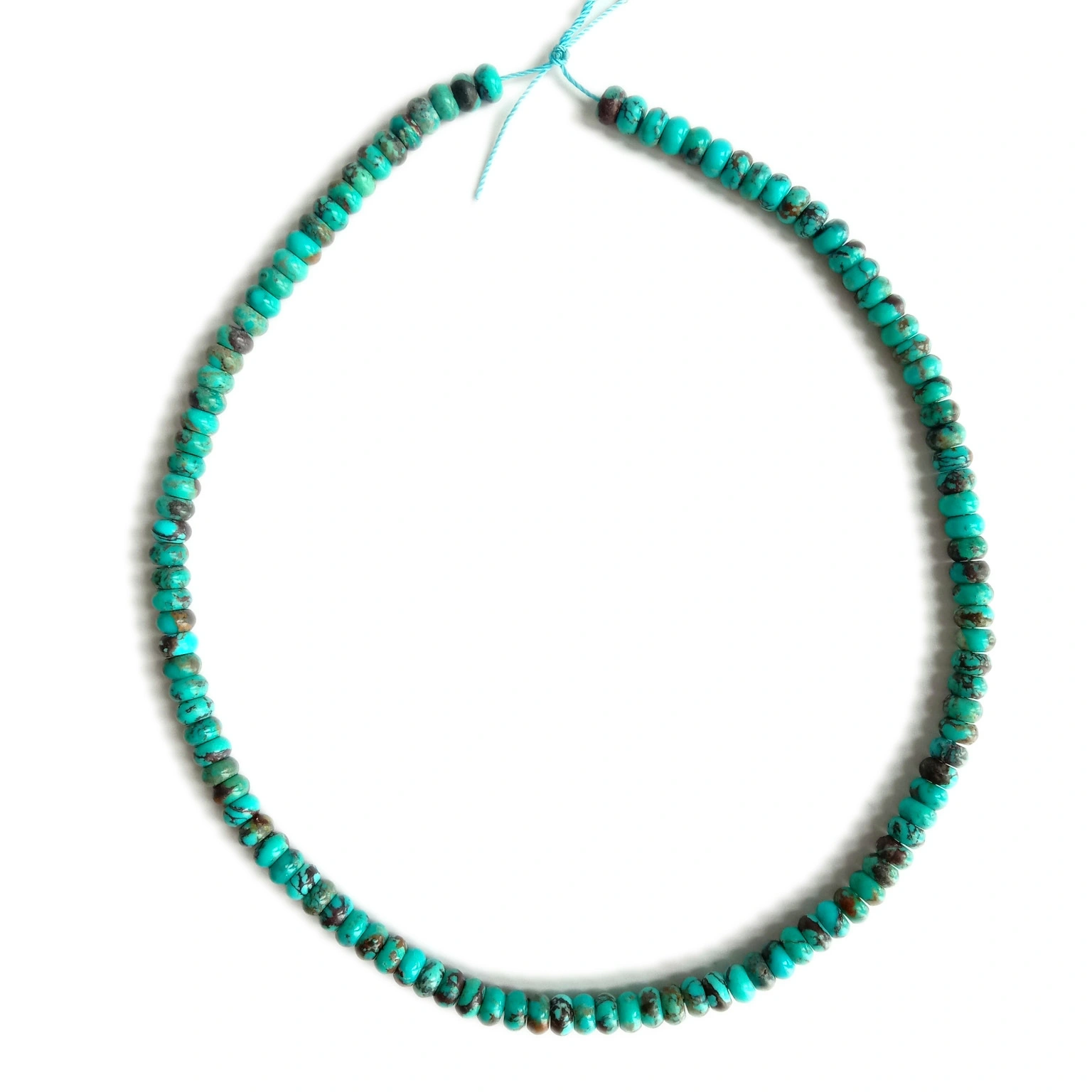 Turquoise rondelle Beads ពណ៌ខៀវ ត្បូងធម្មជាតិ គ្រឿងអលង្ការធ្វើដោយដៃ Turquoise 1