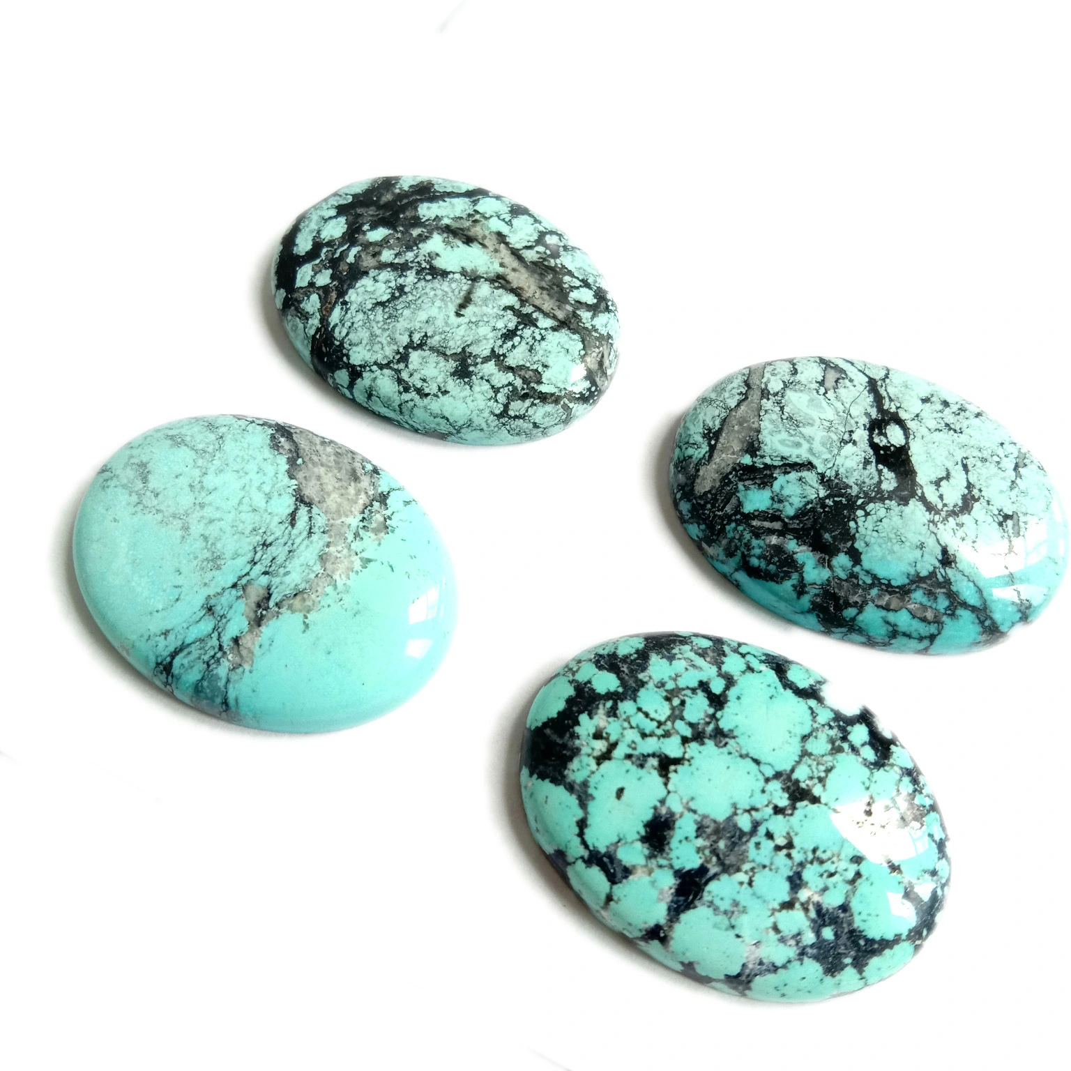 Tirkizni Cabochon dragi kamen plavi Prirodni 20X30 mm Tirkizno ovalno fasetirano drago kamenje 1