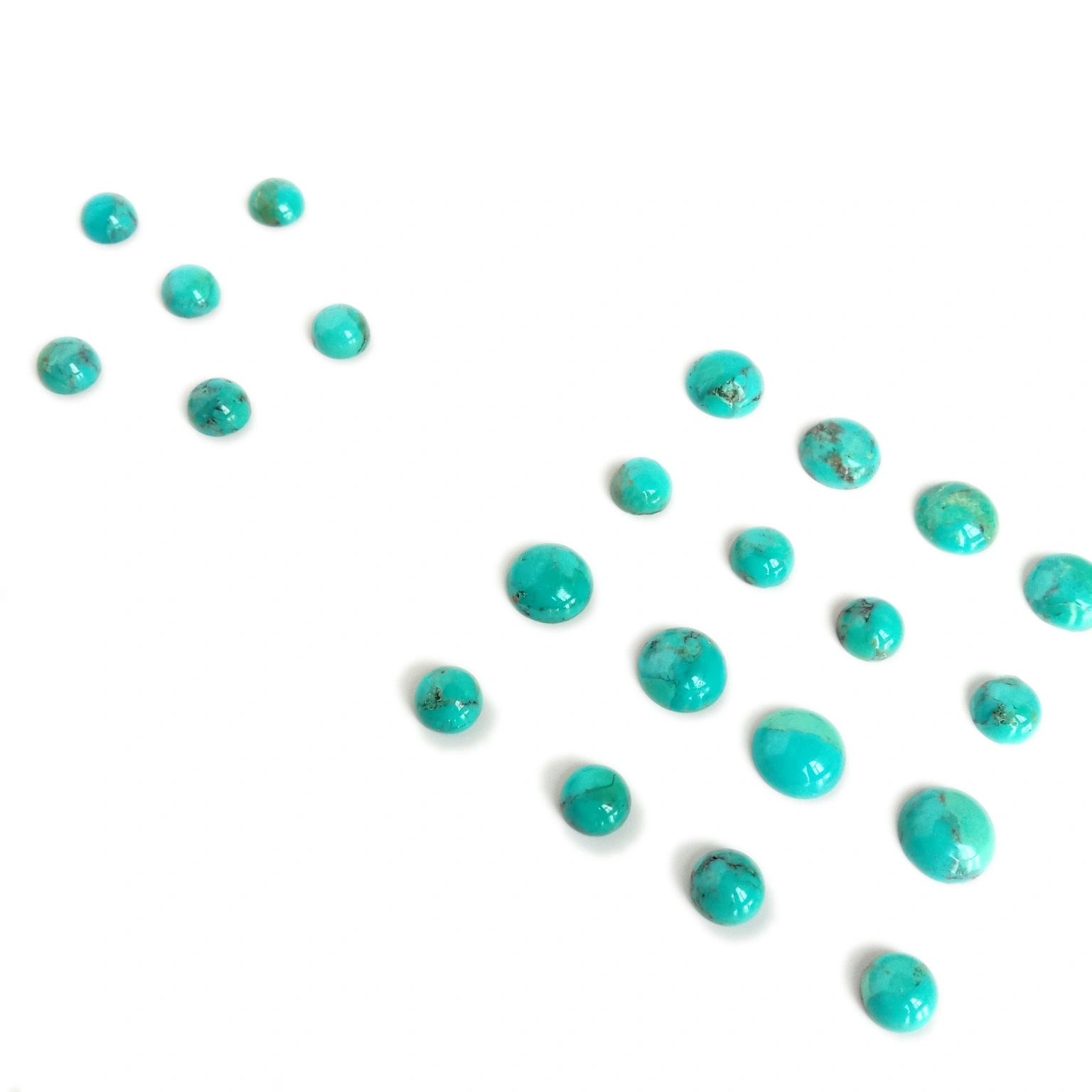 Gemstone Cabochon Compressed Turquoise 8mm  blue natural Gemstone Turquoise Cabochon 1