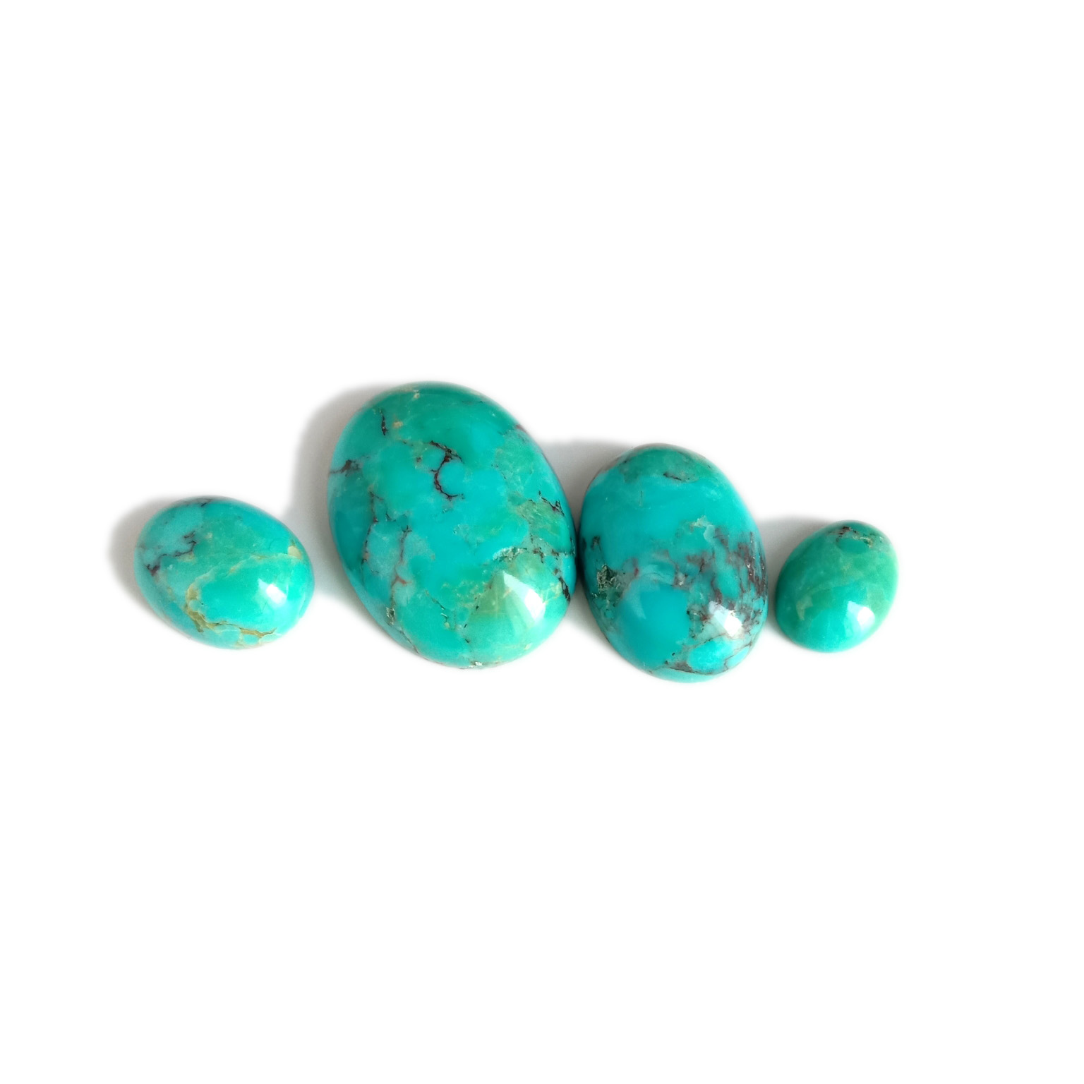 Compressed Turquoise Cabochon Blue Gemstone Oval Natural Gemstone ...