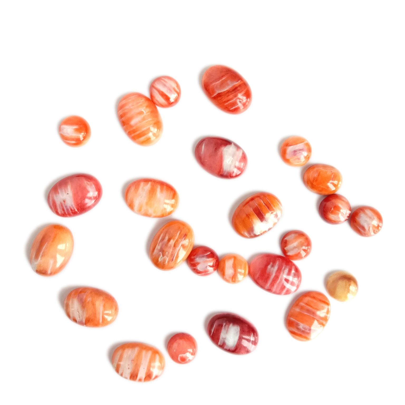 Natural gemstone Spiny oyster Cabochon Gemstone jewelry spiny oyster oval 1