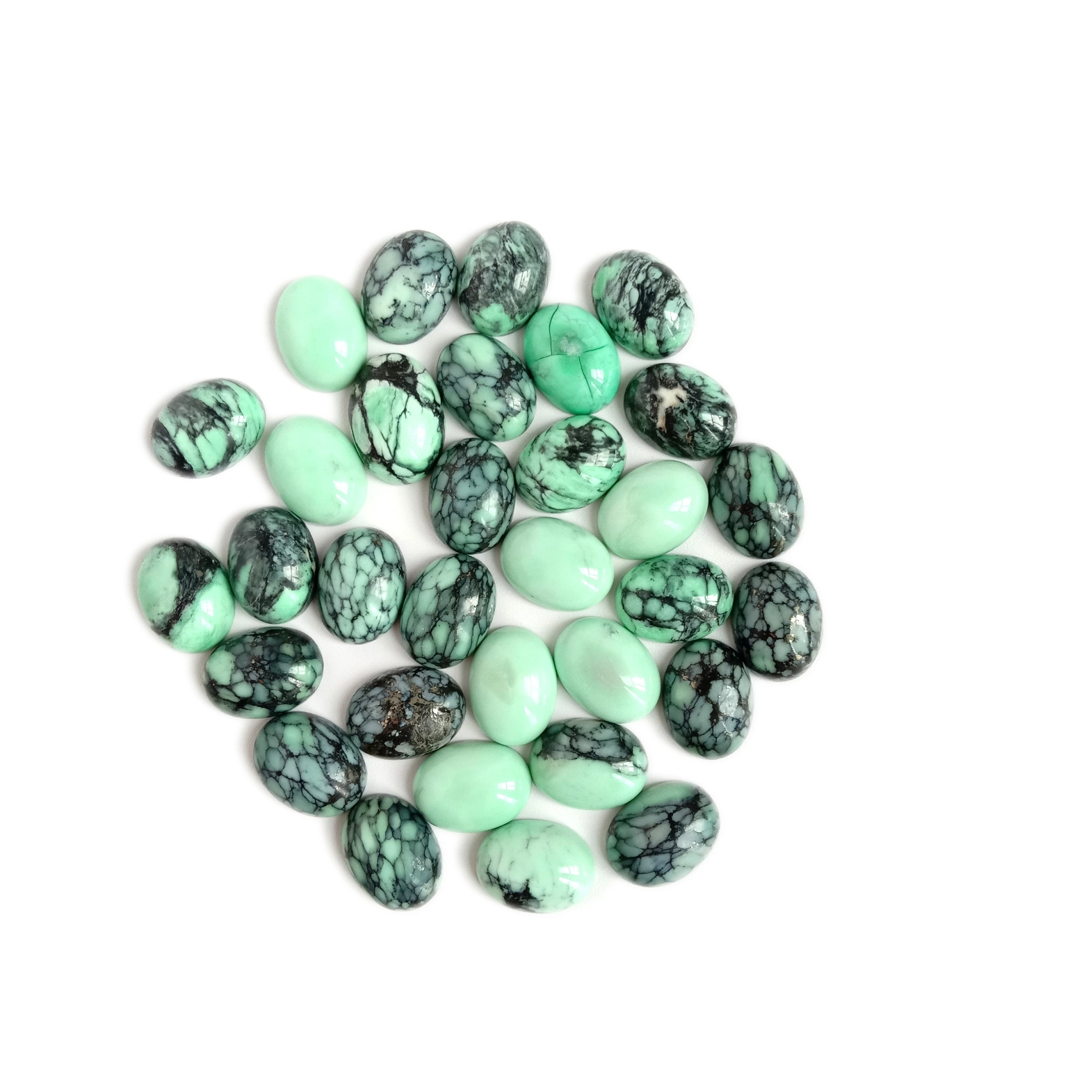 Natura variscita juvelaĵo gemo variscite Cabochon Loose Gemstones juvelarto 1