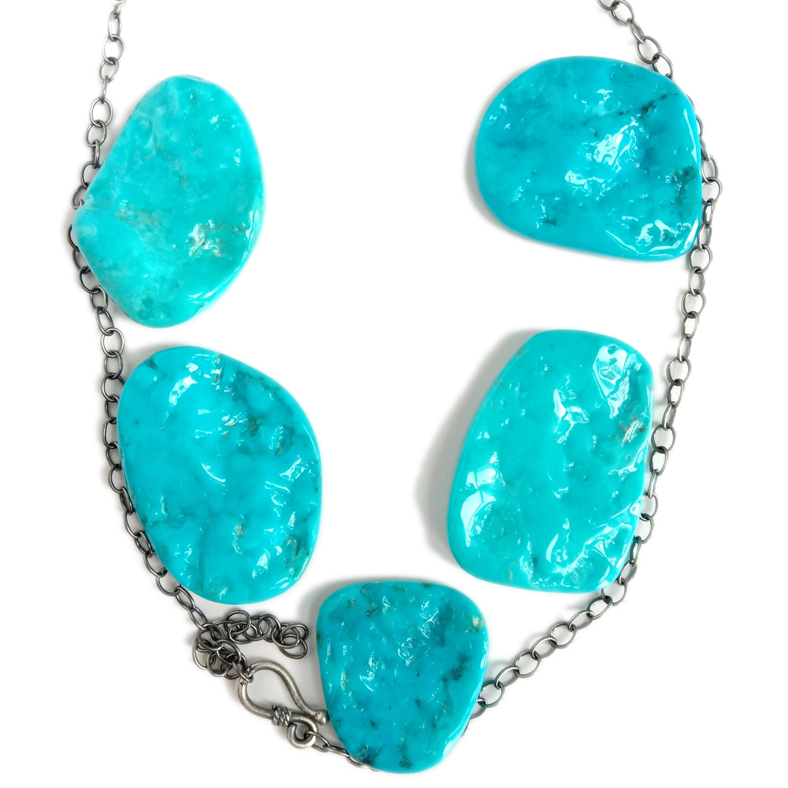 Mabenyane a turquoise Cabochon ea tlhaho 1
