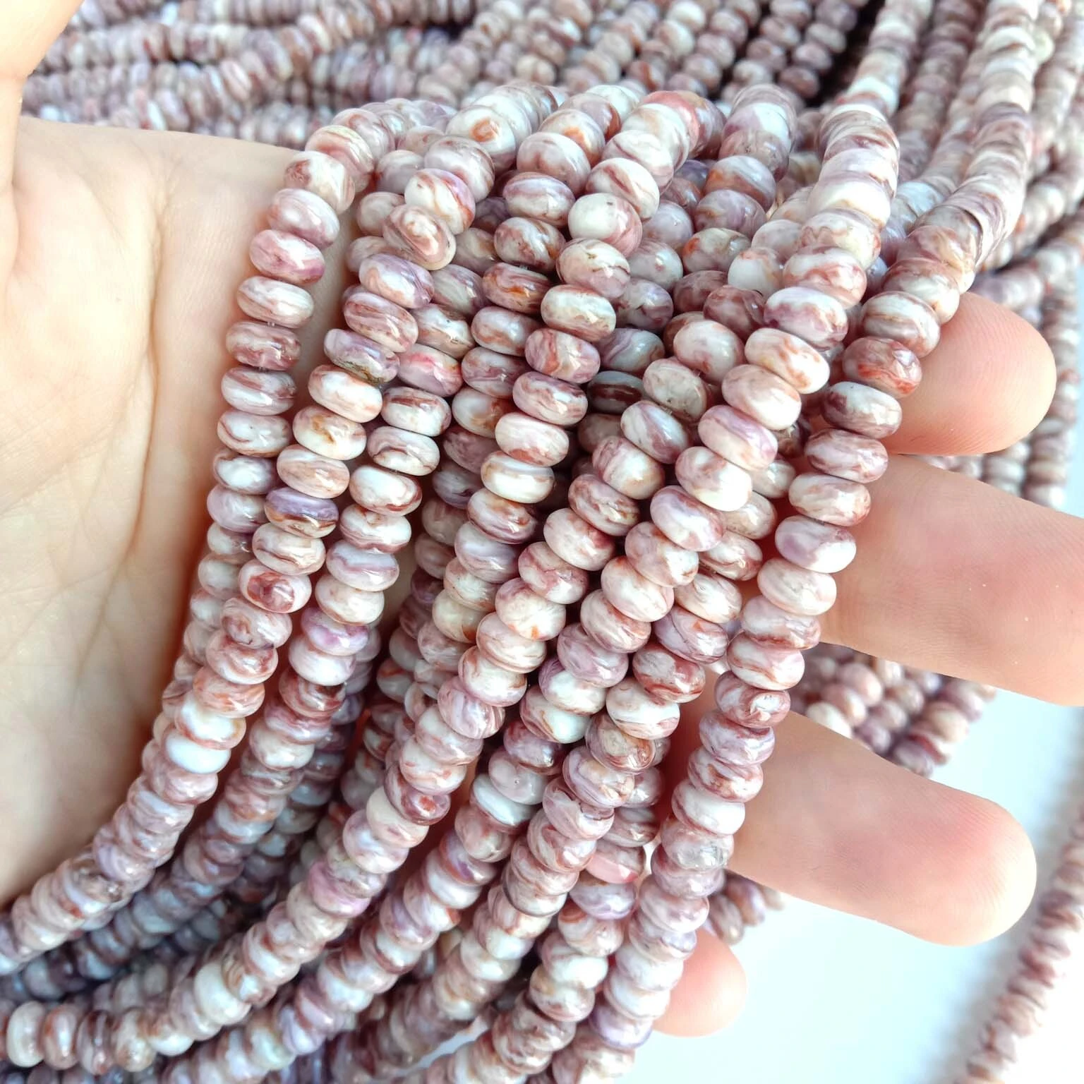 គ្រឿងអលង្ការ Spiny Oyster ពណ៌ស្វាយ 6mm Gemstone Beads គ្រឿងអលង្ការពិតប្រាកដ 1