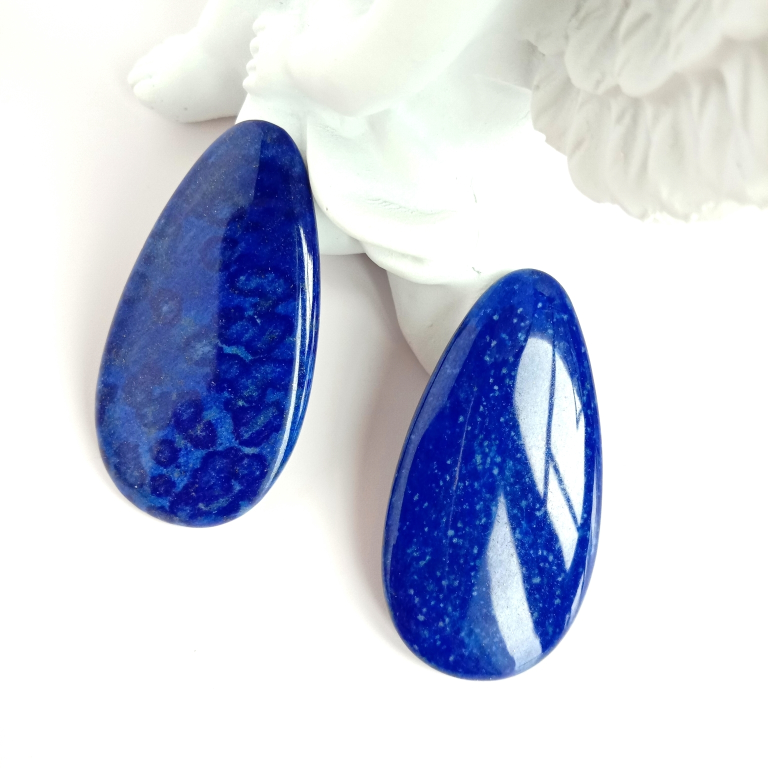 Nga whakapaipai pono Lapis Gemstone Cabochon Natural Lapis 44 * 22 * ​​4mm 1