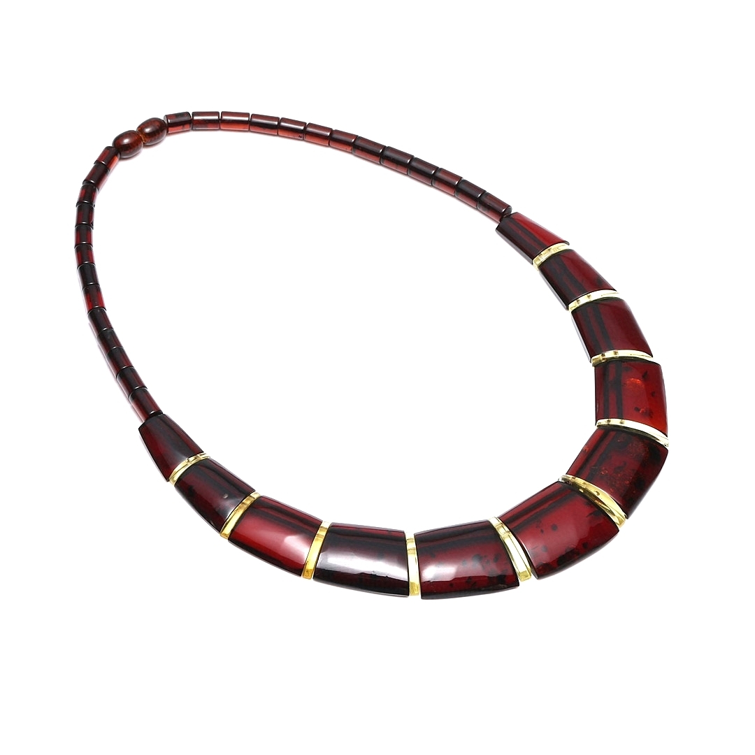 Natural nga amber nga bato Ukraine amber 6mm amber nga kwintas Gemstone Necklace 1