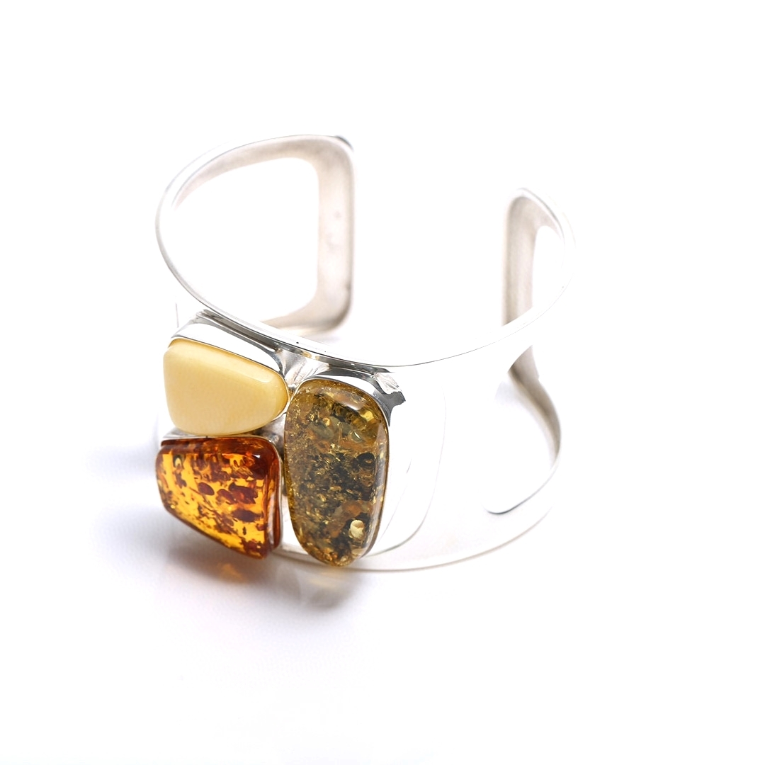 Natural Gemstone Bangle amber Ehlile lehakoe la 'nete la amber 1