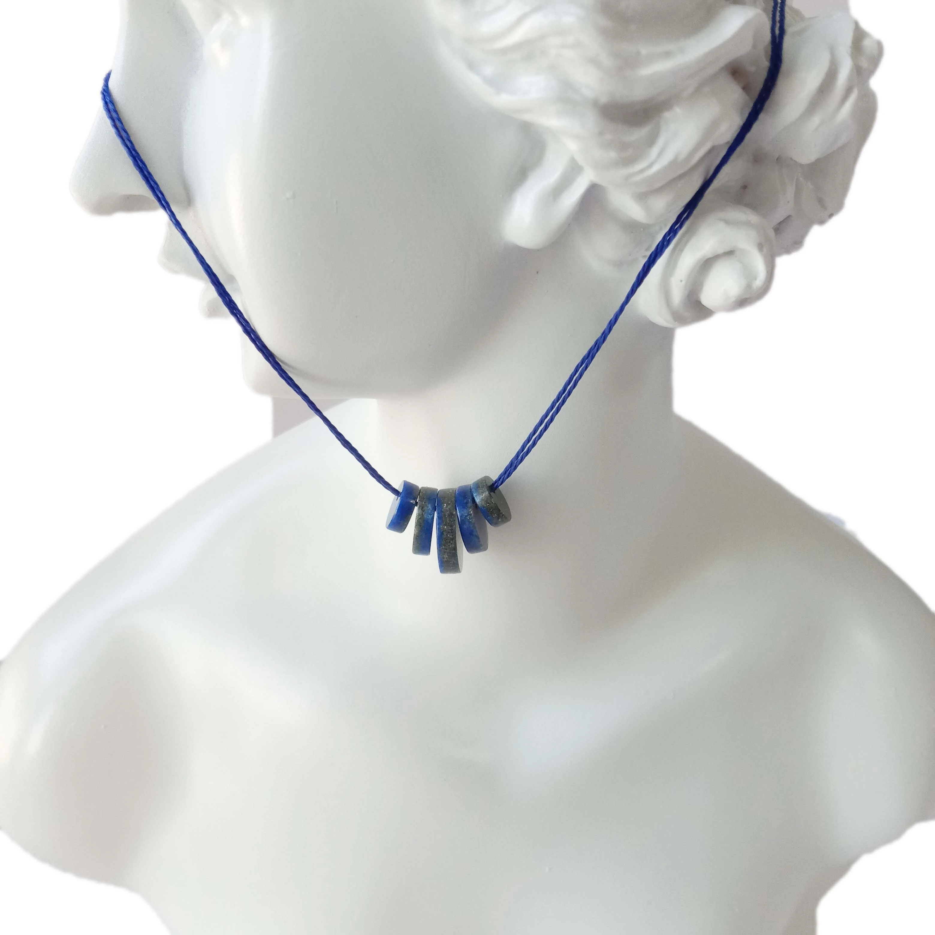 Lapis lazuli Vito vya thamani Cabochon kutengeneza mkufu wa mikono 1