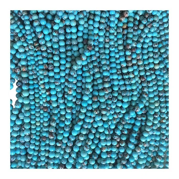 Cuentas redondas de turquesa natural 3mm 4mm 6mm 8mm 10mm 12mm Cuentas de piedra preciosa Piedra auténtica Cuentas de piedra preciosa suelta 1