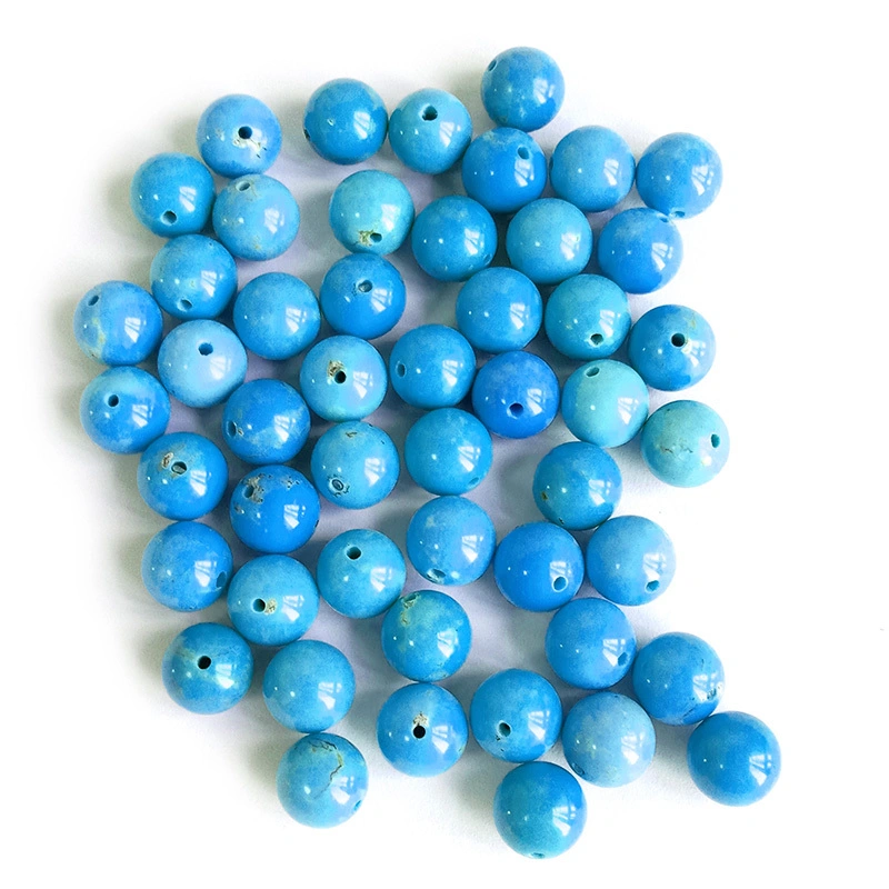 Natural Turquoise Round beads turquoise stone For bracelet making 1