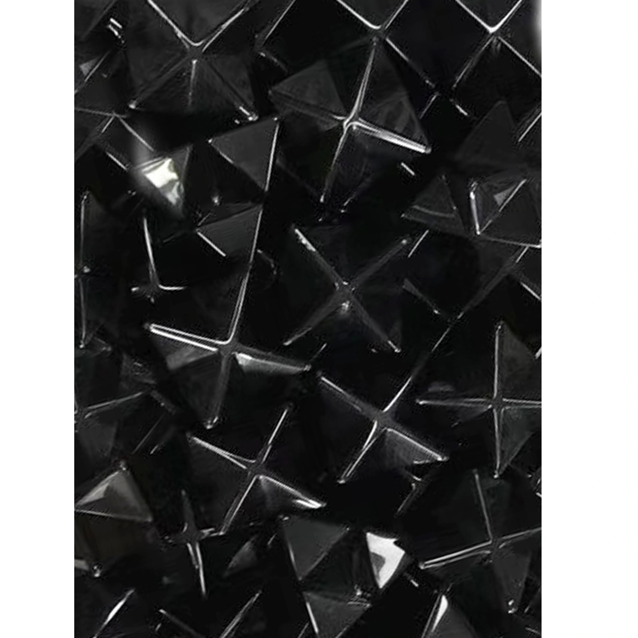 Agate triangle black Gemstone Carved handmadecraft genuine naturally 1