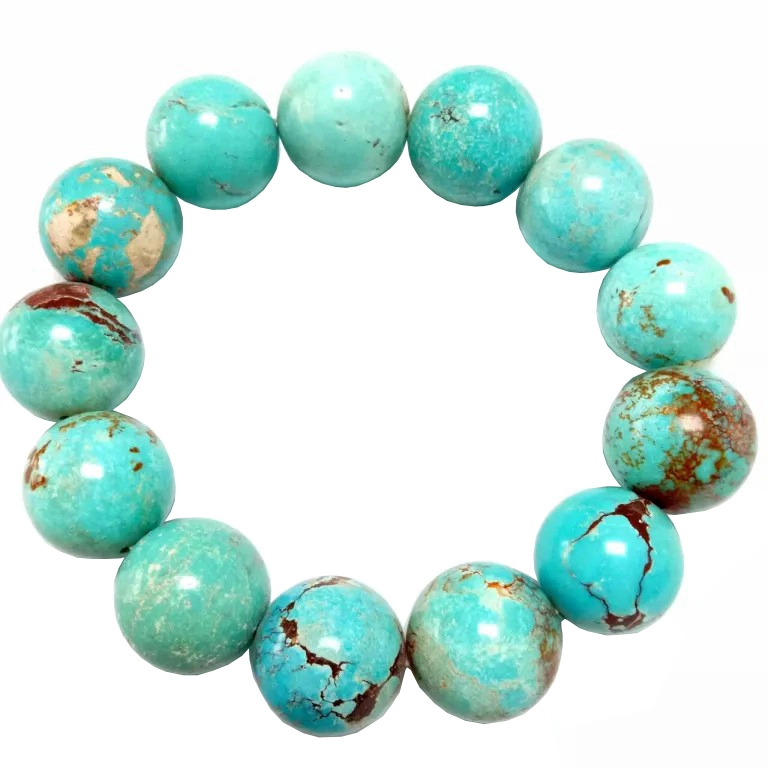 Sefaha sa turquoise sa turquenite sa 17mm se na le tšehetso ea moea ea kristale 1