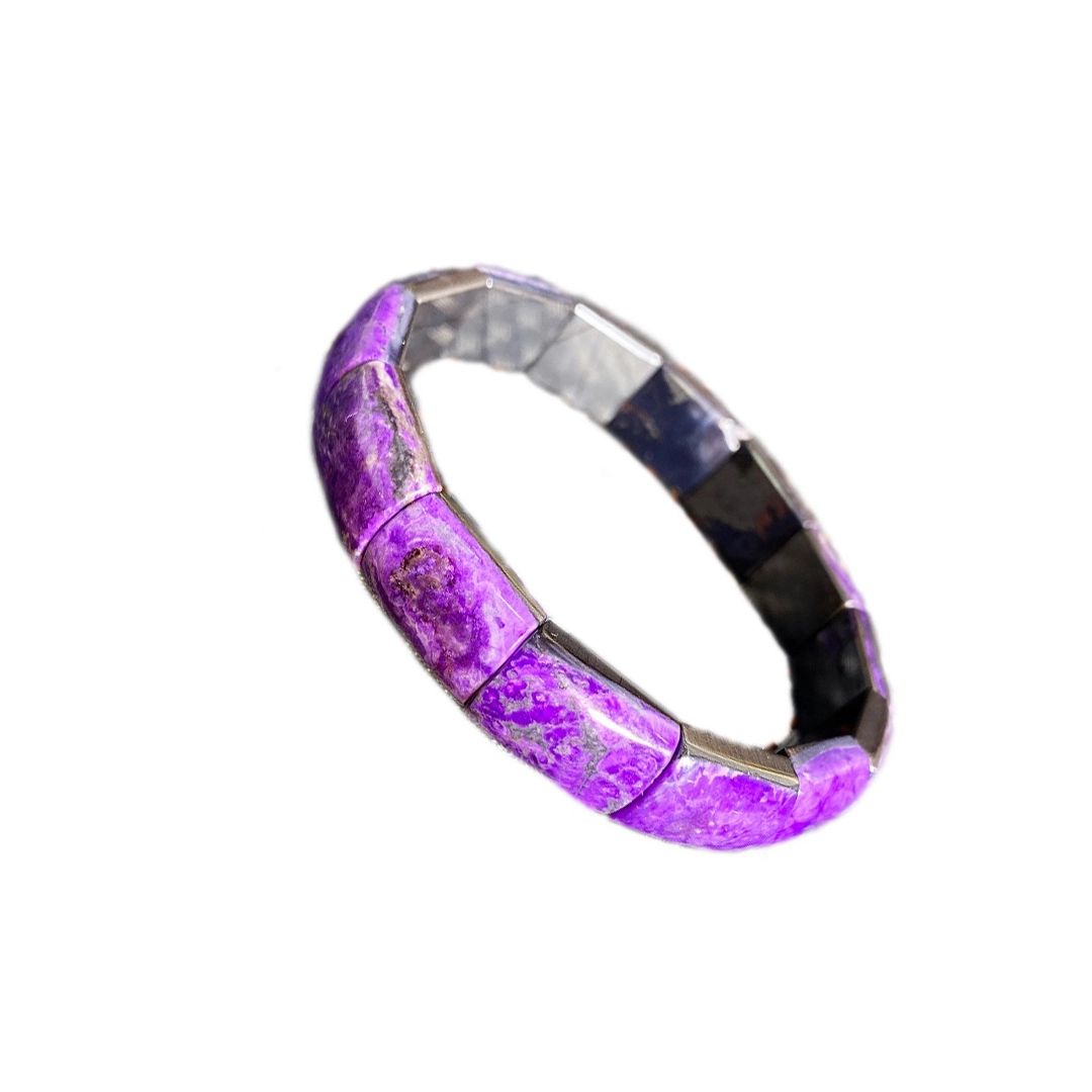 Ekte naturlig Sør-Afrika lilla sugilit Gemstone Bangle smykkegave til henne 1