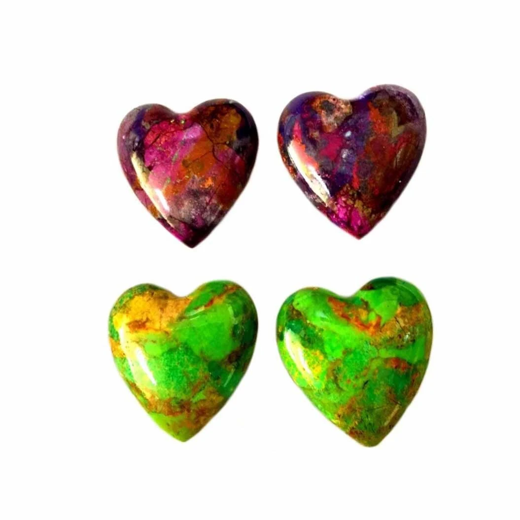 Blue Turquoise Cabochon Love heart Turquoise stone Black Matrix lehakoe Cabochons 12mm 16mm 25mm 1