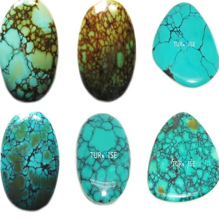 Natirèl turkwaz Cabochon Turquoise pyèr Vrèman pyèr Wholesale ki lach pyèr 1