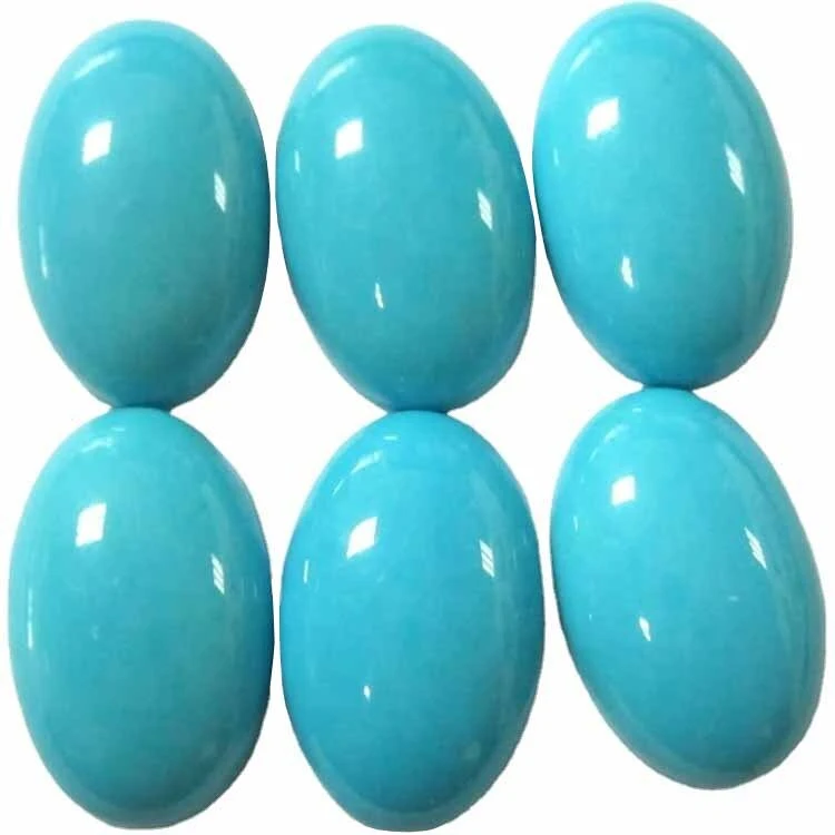 100% በተፈጥሮ እውነተኛ የእንቅልፍ ውበት Turquoise cabochons gemstone cabochon ለጌጣጌጥ ስራ 1