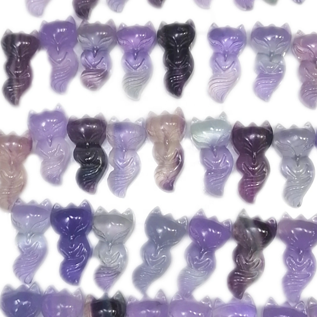 Naturali Ċina kulur fluorite annimali forma daqs 20-30mm gemstone handmadecraft jewelry 1