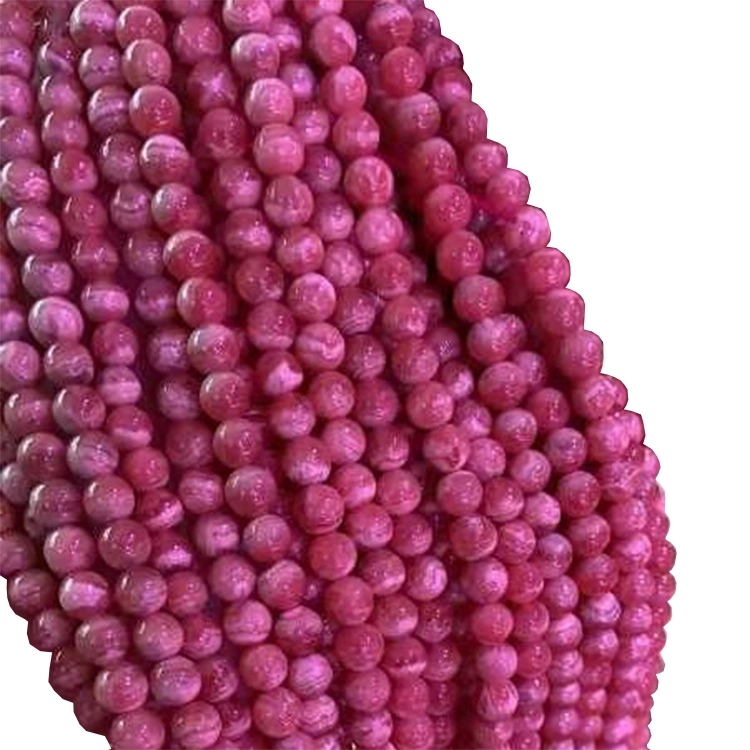 Malaysia Gemstone Natural Jade Round Pink Color Jewellery Jewellery ផលិត​ត្បូង​ត្បូង​ក​ 1