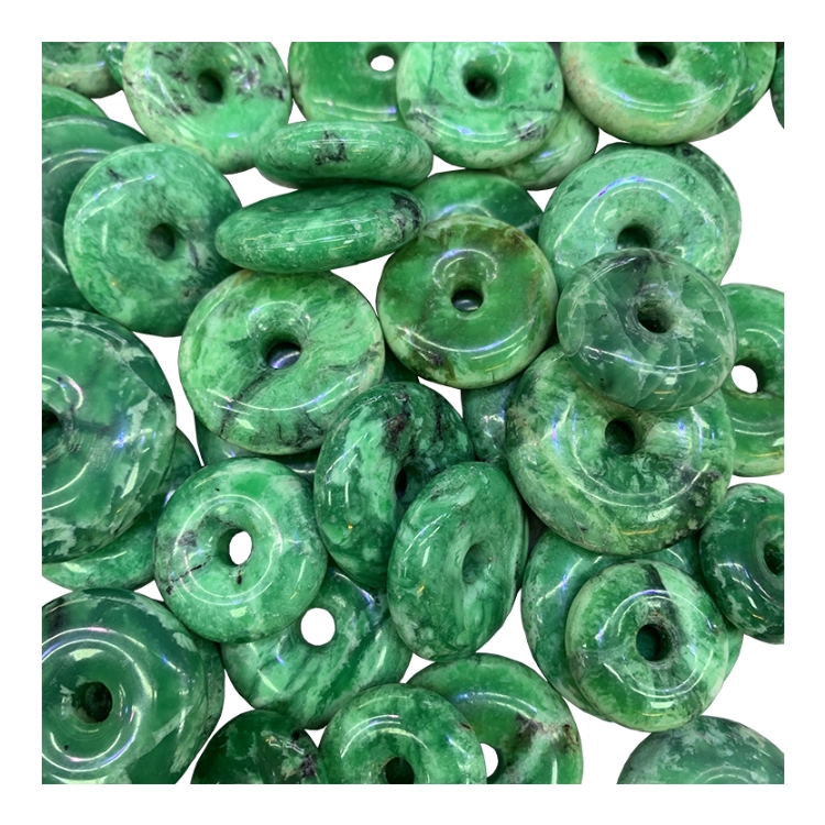 Malaysia Gemstone Natural jade donut color color real jewellery donut jewelry making 1