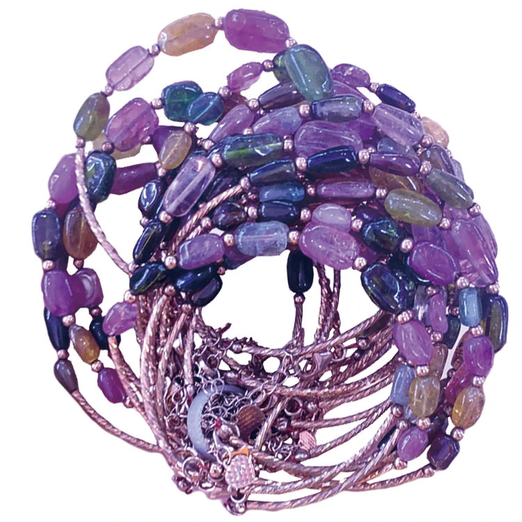 925 Silver Charms Jewelry famous brand women bracelet Tourmaline 1