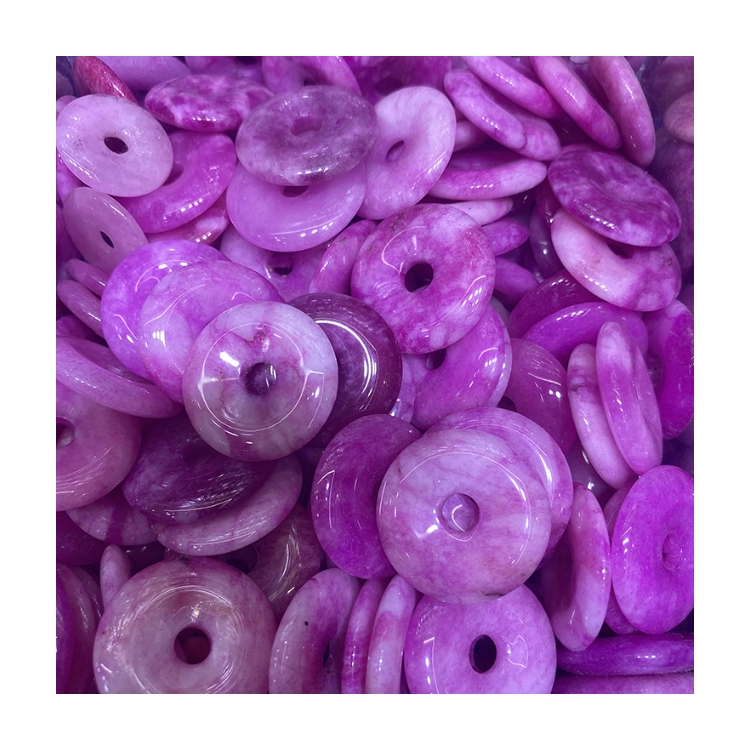 Donat Malaysia Precious Red White Jade Hadiah wanita paling apik NaturalSemi Precious Supply nggawe Nephrite Jade 1