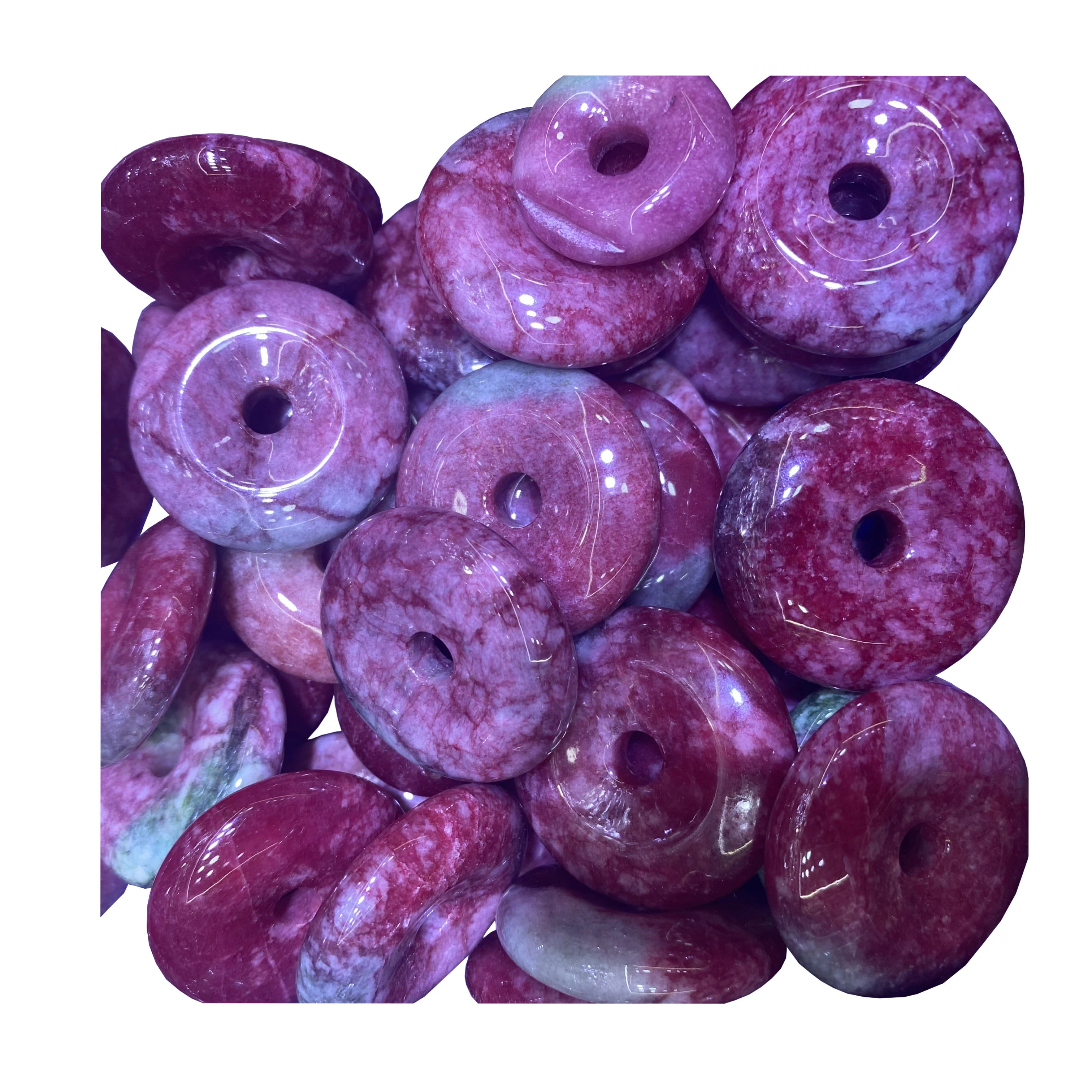 Malezi Natirèl beye Jade pi bon womangift wouj blan NaturalSemi Precious pyèr 1