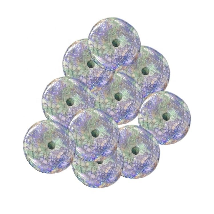 គ្រាប់ពេជ្រត្បូងពេជ្រ chrysocolla fynchenite លក់ដុំប៊ូតុងសុវត្ថិភាព Lapis ធម្មជាតិ 1