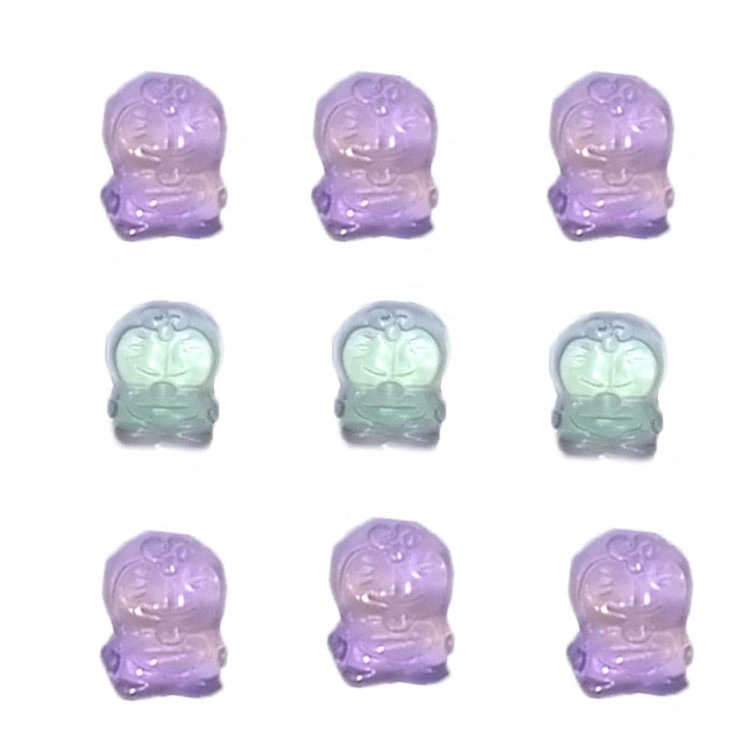 Doraemon Fluorite Natural Fluorite Kuveza Fluorite Yakasununguka Gemstone Size Yakananga Kugadzira Kutengesa 1