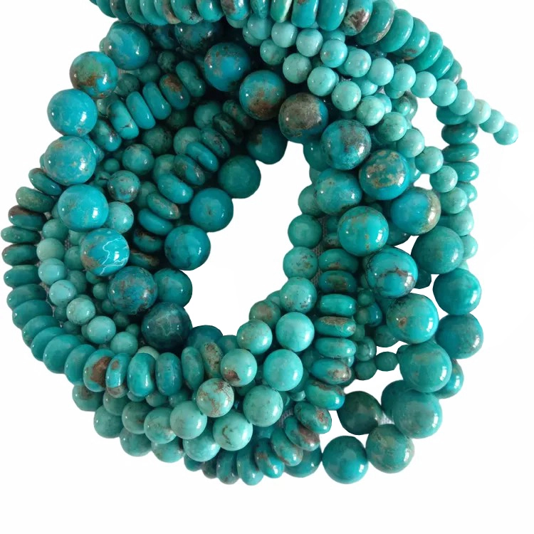 lifaha tsa tlhaho tsa howlite 3mm 4mm 6mm 8mm 10mm 12mm majoe a maholo a turquoise lifaha tse hlephileng tse tletseng likhoele 1