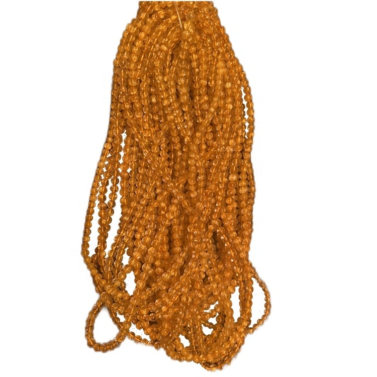 Cuentas sueltas redondas de grado dorado de piedras preciosas de cuarzo rutilado dorado hebra completa de 16 pulgadas 1