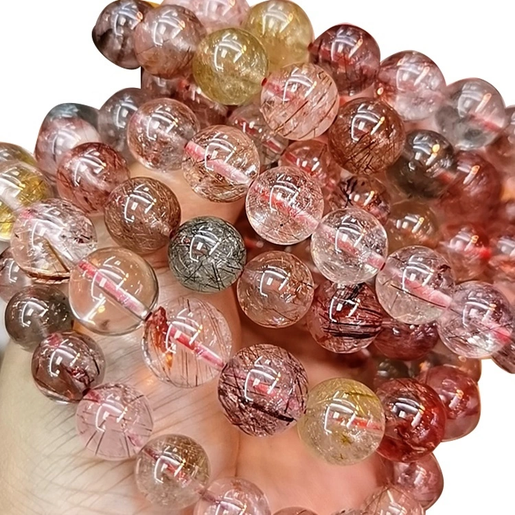 Pulsera Cristal Triple Protección cuarzo rutilado 1