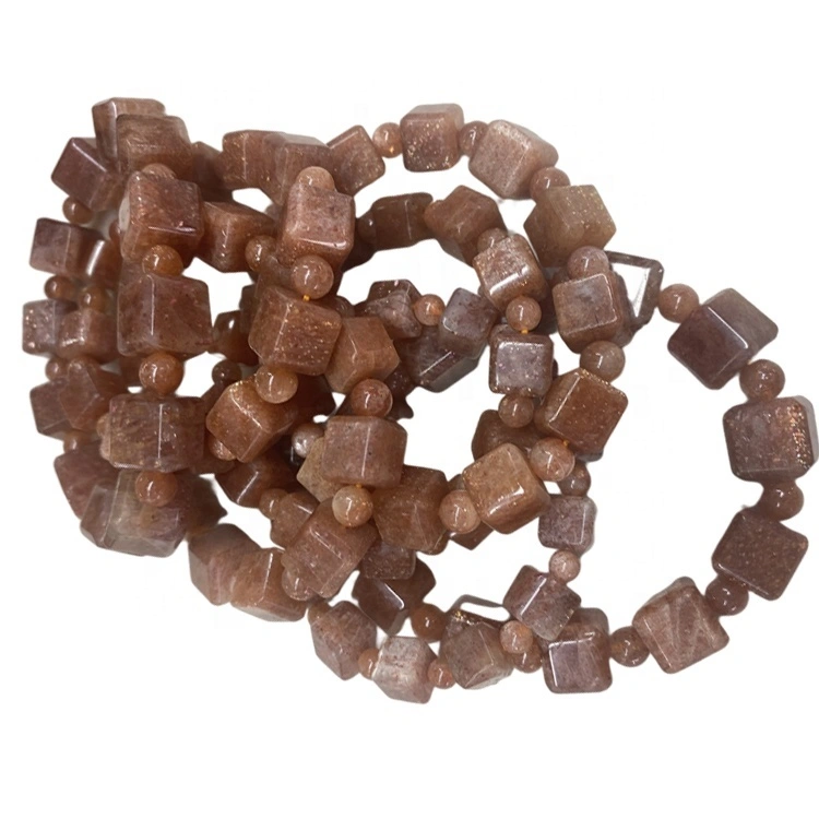 Pulsera de sol de oro cuadrado Pulsera de piedras preciosas personalizadas Pulsera de cristal Elija su redacción Elija su piedra preciosa Birt 1