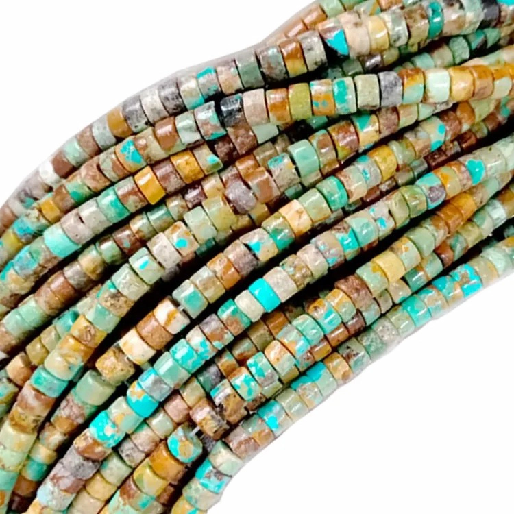 Natural turquoise black stone bead blue Hubei big black stone rough cut turquoise southwest turquoise 1