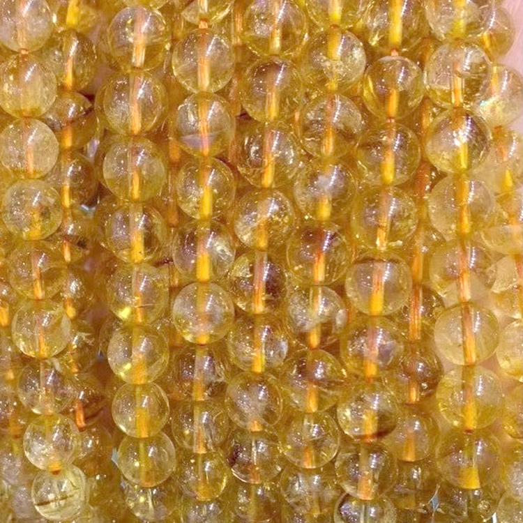 អង្កាំរលុង រ៉ែមាសធម្មជាតិ 6mm 8mm 10mm អង្កាំរលោងពេញខ្សែ 1