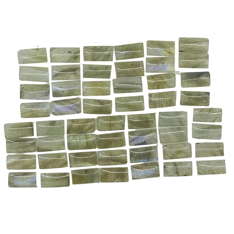 د طبیعي مستطیل شکل Labradorite Cabochon 1