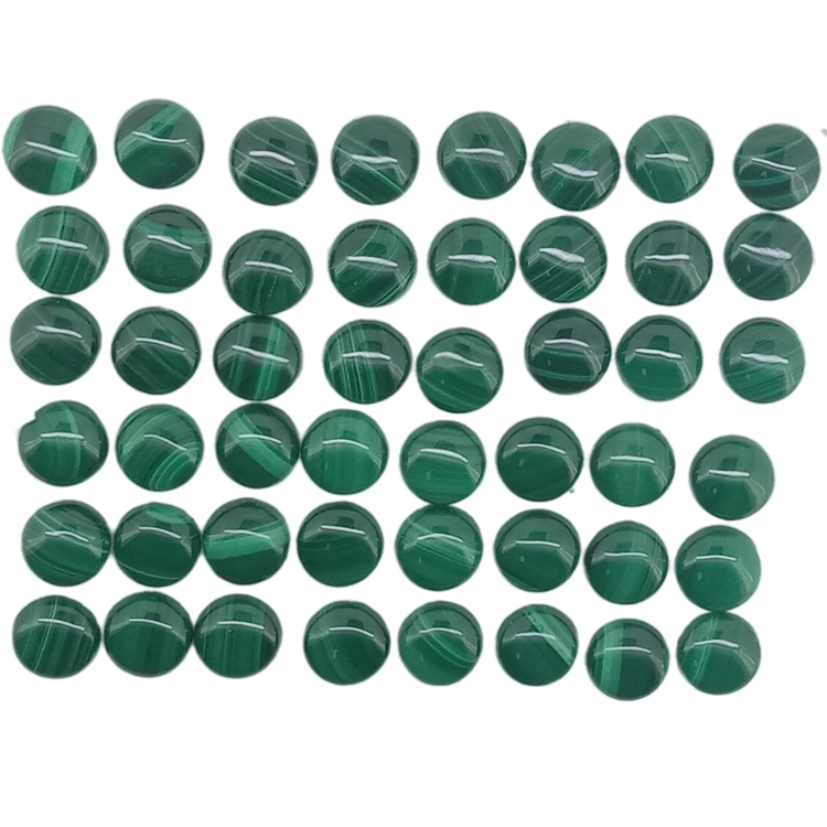 Natirèl Malachite Dome Cabochon Mwatye Wonn Gemstone Poli Gem Green Stone 1