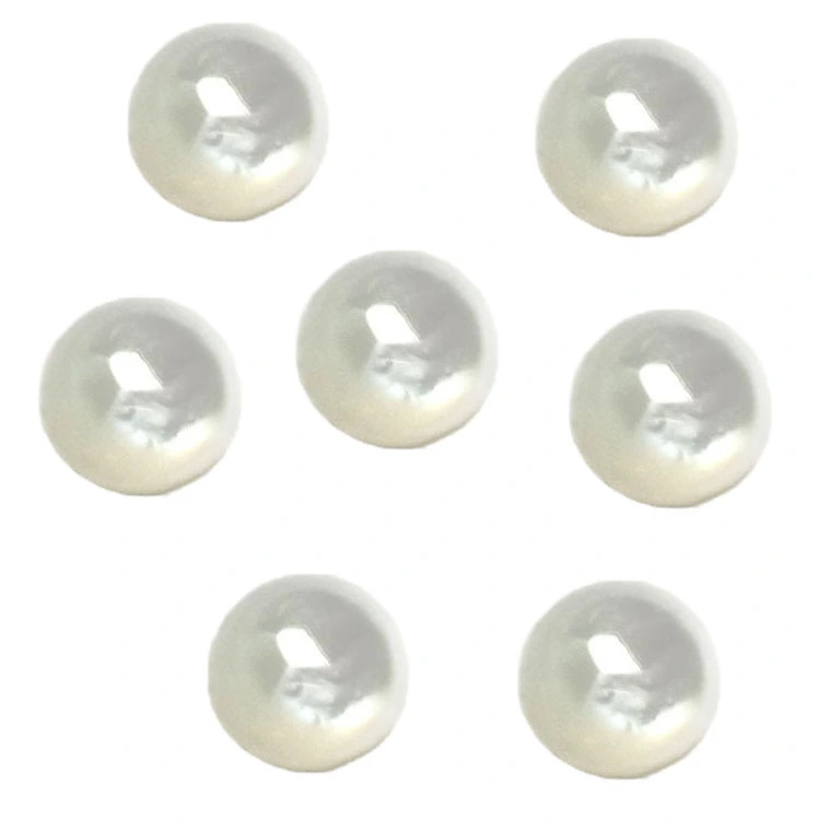 Natural White Freshwater Mother Of Pearl Shell Round Loose Gemstone Cabochon 1