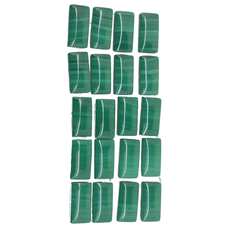 ធម្មជាតិ Malachite Dome Cabochon, ត្បូងចតុកោណ, ត្បូងប៉ូឡូញ, ថ្មបៃតង 1