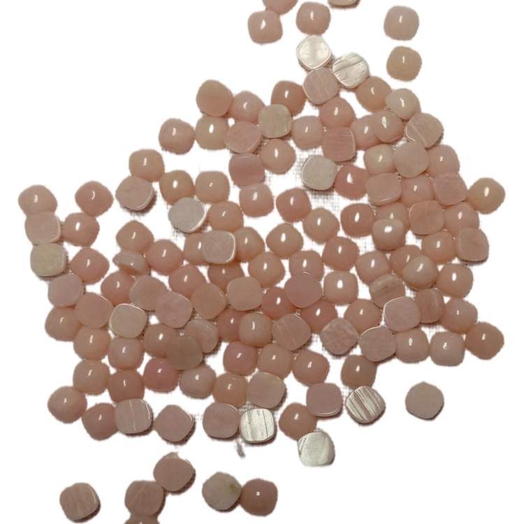 Pink Opal Cabochon Gemstones Natural 6x6MM Square Shape Gemstones 1