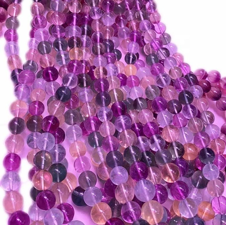 China Gemstone beads fluorite Reallygemstone Bracelet beautiful  different color size6-10mm Naturalgemstone Precious 1