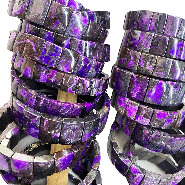 RALYGEMSTONE Gemstone Purple Bangle Sugilite Size10*14 mm Precious 1