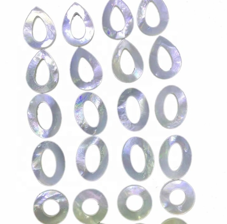 Handmade gemstone white Different shapes MOP size 12mm 1