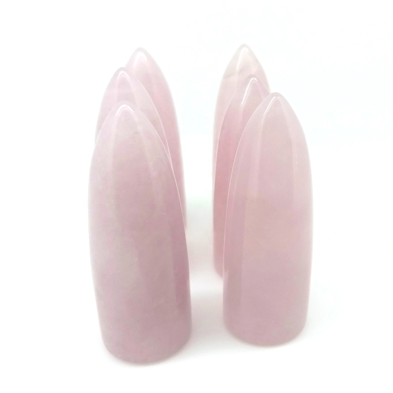 Rose Quartz pink bullet shape beads pendant for jewelry making 1